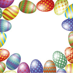 Easter eggs border