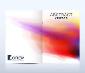 Modern vector template for brochure, leaflet, flyer, cover, catalog in A4 size. Abstract fluid 3d shapes vector trendy liquid colors backgrounds set. Colored fluid graphic composition illustration.