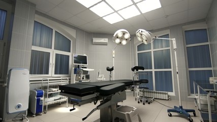 background of modern operating room at hospital