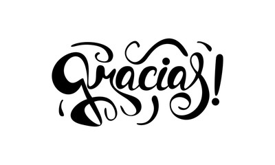 
Gracias ! Hand lettering thanks in Spanish.
