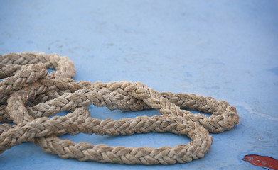 Fototapeta na wymiar Boat mooring rope