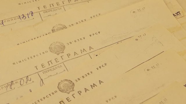 Forms of old telegrams, background
