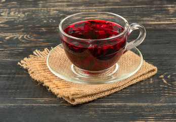 Hibiscus tea in cup