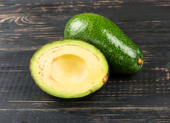 Avocado with halves