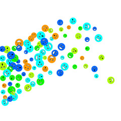 Vector Confetti Background Pattern. Element of design. Colored emoticons on a white background
