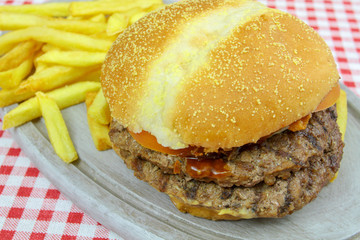 double burger et frites