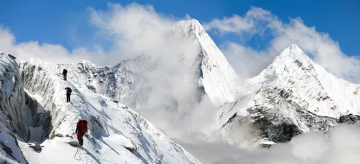 Papier Peint photo autocollant Everest Malangphulang, Beautiful panoramic view of himalayas