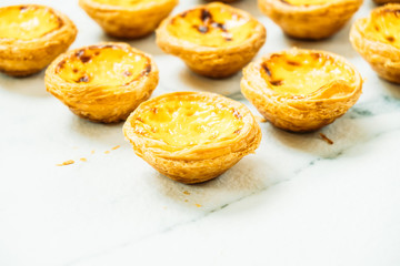 Sweet dessert with tart egg