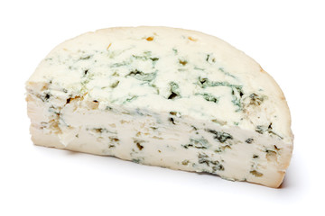 blue cheese on a white background