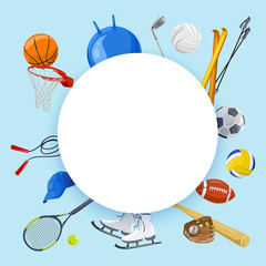 sporty background. various sports