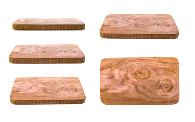Chopping board on white background