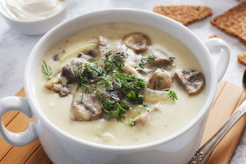 Mushroom cream soup macro