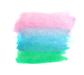 Artistic colorful watercolor brush strokes