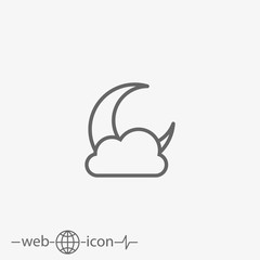 Obraz premium moon with cloud 