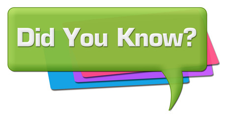 Did You Know Green Colorful Comment Symbol 
