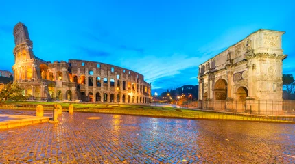 Foto op Plexiglas Rome, Coliseum and Constantine arch. Italy. © Luciano Mortula-LGM