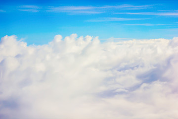 Above the clouds scene nature background