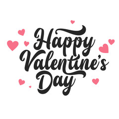 Naklejka premium Valentines Day Oblique Lettering. Handwritten Romantic Greeting Card with Text Happy Valentines Day. February 14, Love and Heart.