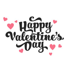 Fototapeta premium Valentines Day Oblique Lettering. Handwritten Romantic Greeting Card with Text Happy Valentines Day. February 14, Love and Heart.