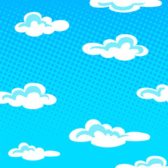 Sky halftone background vector illustration