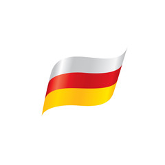Obraz premium South Ossetia flag, vector illustration