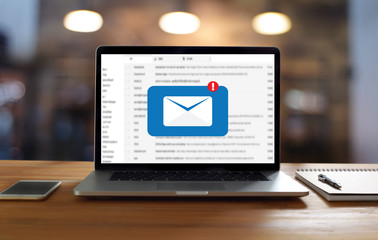 Mail Communication Connection message to mailing contacts phone Global Letters Concept