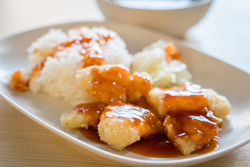 Fried chicken with rice