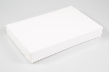 white blank box isolated on white background