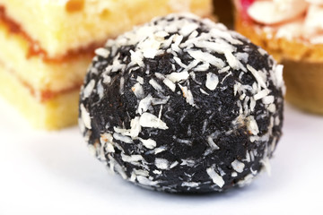 Cake with coconut  flakes