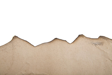 old paper isolated on white background