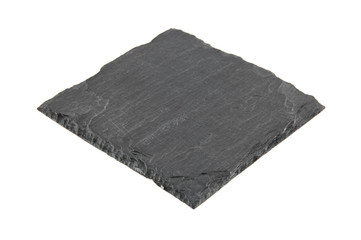 black slate board isolated on white background