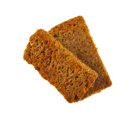 crackers to beer isolated on white background