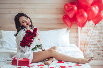 Young woman at home