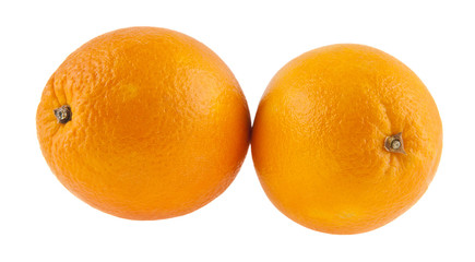 orange isolated on white background closeup