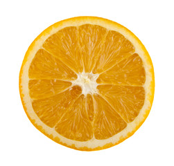 orange isolated on white background closeup