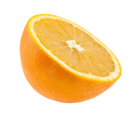 orange isolated on white background closeup