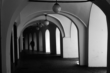 Archway in black&white filter