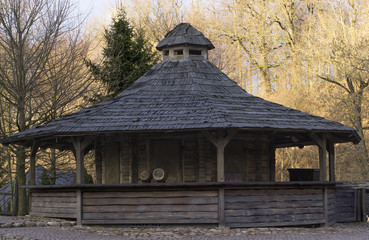 Old building in forest. Vilnius, Belmontas, Lithuania