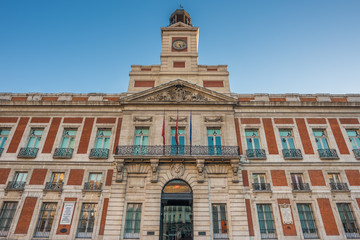 Fototapeta na wymiar The Old Post Office Building, Puerta del Sol, Madrid, Spain