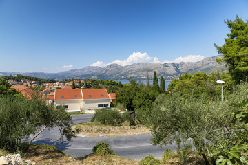 Fototapeta na wymiar Road into Cavtat in Croatia.