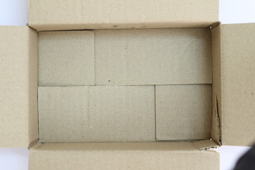 Open Empty Cardboard Box