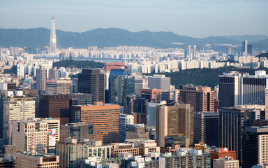 Fototapeta na wymiar Center of Seoul (Financial district)