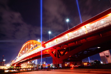 Obraz premium 神戸大橋ライトアップ