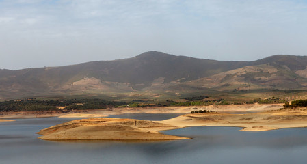 Beautiful scenery of the banks of a river