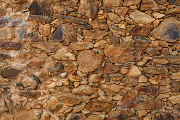 Red stone wall