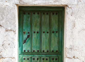 Red door weathered wood