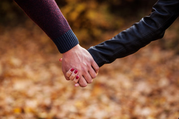 Young Couple Holding Hands Horizontal