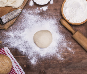 wheat yeast dough for bread