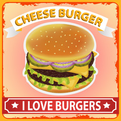 BURGER RETRO POSTER 6