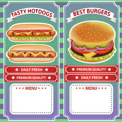 HOT DOG BURGER RETRO POSTER 2